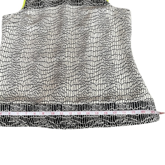 Banana Republic Ivory & Black Sleeveless Structured Tank Top Size 12 Snake Print - Picture 9 of 9